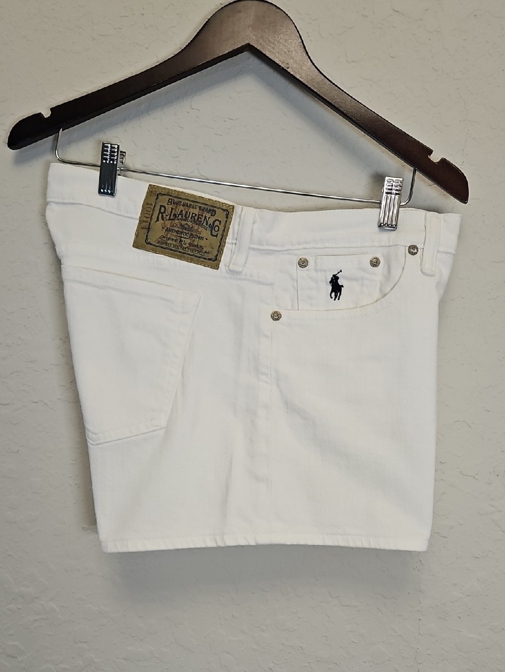 Ralph Lauren Sport White Denim Shorts, Size 31